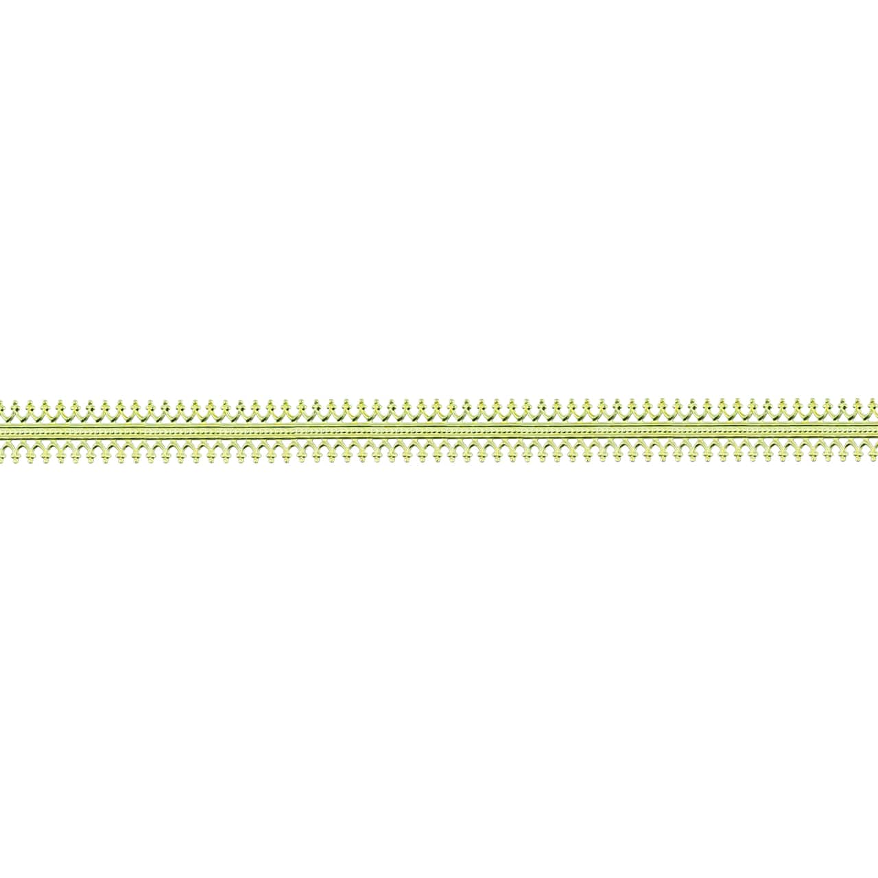 Beadalon® Bare Brass Double Crown Pattern Gallery Wire, 6"